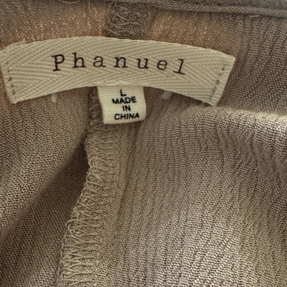 Phanuel Cold Shoulder Beige Blouse with White Floral Embroidery